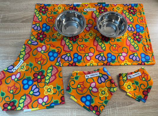 White, Black Red Indigenous Paws Set